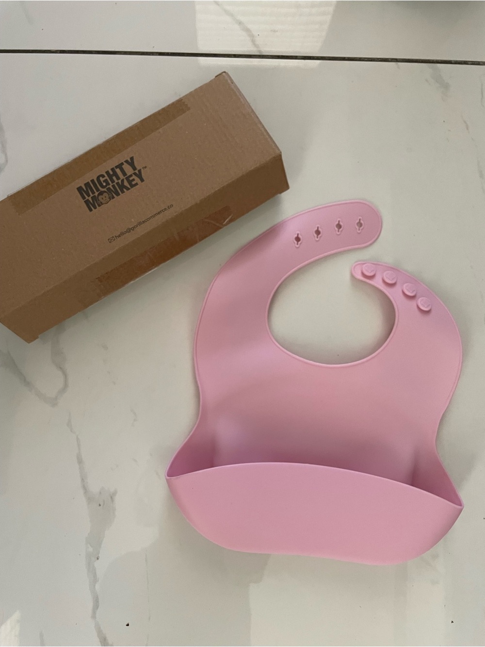Silicone Baby Bib in Pink